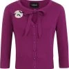 Collectif Charlene Full Moon 50's Cardigan Purple