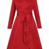 Collectif Korrina 50's Swing Trenchcoat Red -KILLSTAR Sales Store collectif SS200604A korrina trenchcoat red 2 1024x1024