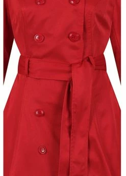Collectif Korrina 50's Swing Trenchcoat Red -KILLSTAR Sales Store collectif SS200604A korrina trenchcoat red 4 1024x1024