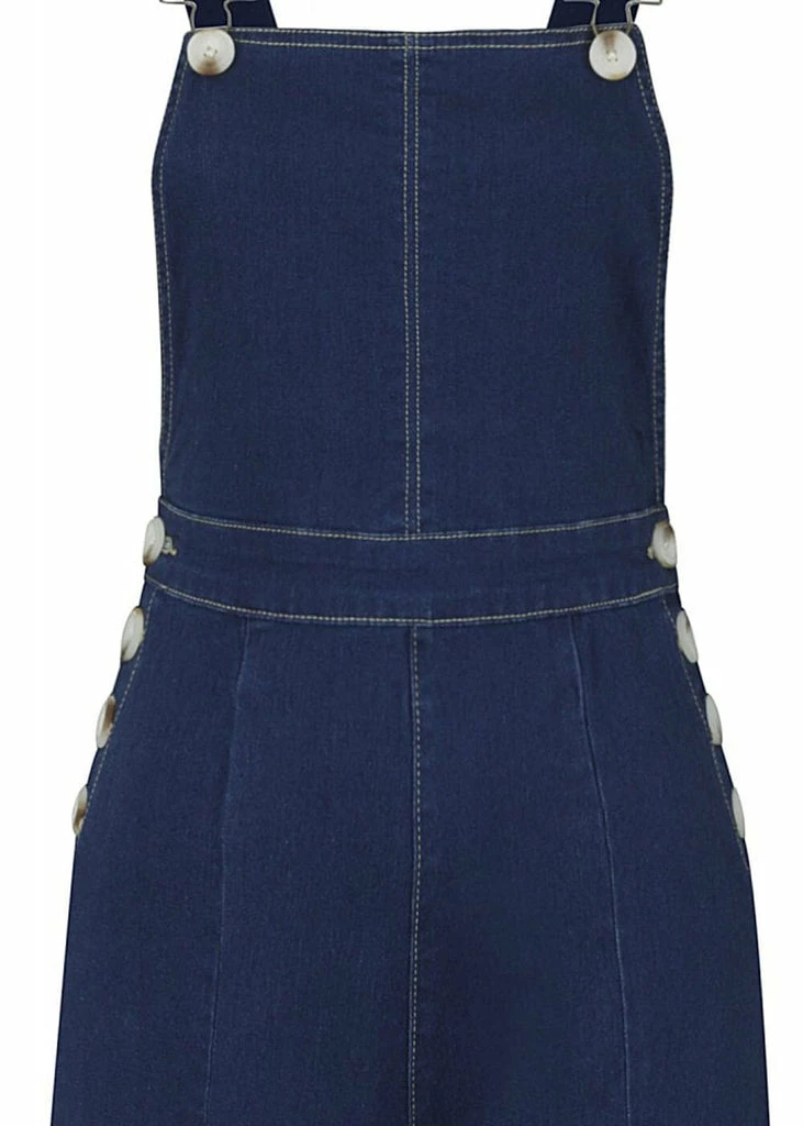 Collectif Thelma Denim 60's Dungarees Navy 6 Collectif Thelma Denim 60's Dungarees Navy - Image 4