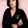 Collectif Padme Creepy Girl 80's Cardigan Black