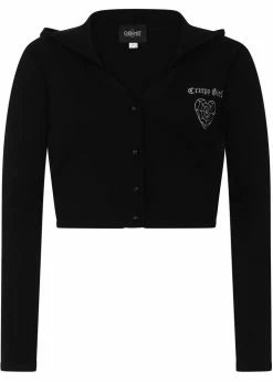 Collectif Padme Creepy Girl 80's Cardigan Black -KILLSTAR Sales Store collectif SS210118A padme creepy girl cardigan blk 2 1024x1024