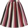 Collectif Jasmine Bubble Gum Stripe 50's Swing Skirt Multi