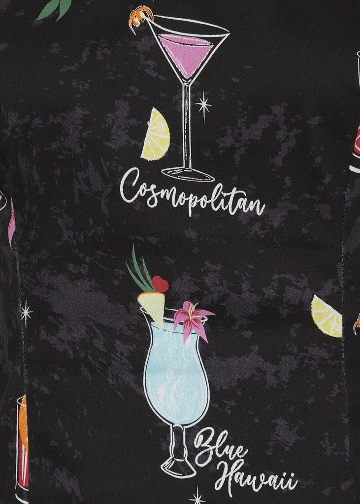 Collectif Lorena Coctail Menu 50's Top Black 6 Collectif Lorena Coctail Menu 50's Top Black - Image 4