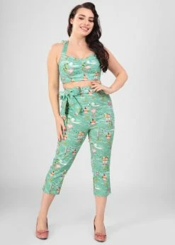 Collectif Eugenia Motel 50's Capris Trousers Blue -KILLSTAR Sales Store collectif TR SS220203A eugenia motel capri blue 0 1024x1024