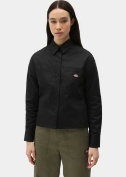 Dickies Womens Chokio Herringbone Shirt Black