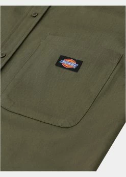 Dickies Womens Chokio Herringbone Shirt Military Green -KILLSTAR Sales Store dickies DK0A4XETMGR chokio shirt mil grn 4 1024x1024