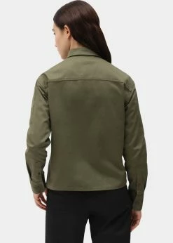Dickies Womens Chokio Herringbone Shirt Military Green -KILLSTAR Sales Store dickies DK0A4XETMGR chokio shirt mil grn 5 1024x1024