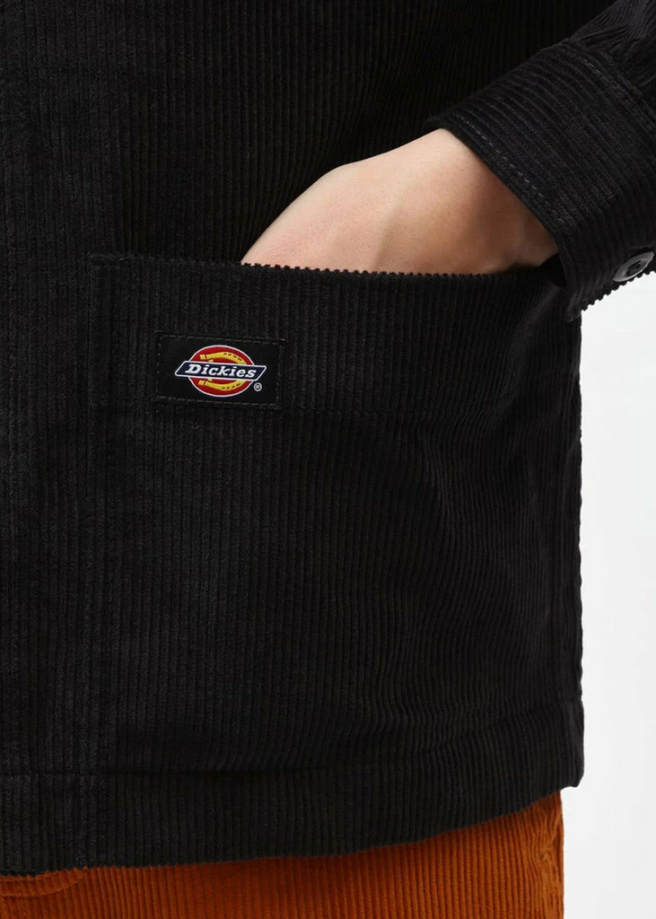 Dickies Womens Higginson Corduroy Shirt Black 5 Dickies Womens Higginson Corduroy Shirt Black - Image 3