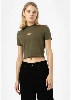 Dickies Dames Maple Valley T-Shirt Military Green -KILLSTAR Sales Store dickies DK0A4XPOMGR w maple valley tshirt military grn 0 1024x1024