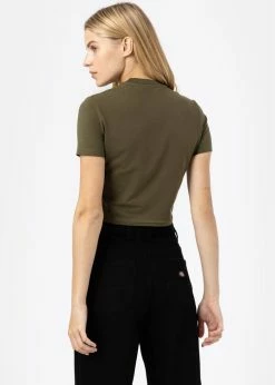 Dickies Dames Maple Valley T-Shirt Military Green -KILLSTAR Sales Store dickies DK0A4XPOMGR w maple valley tshirt military grn 1 1024x1024
