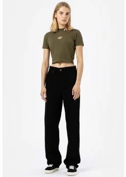 Dickies Dames Maple Valley T-Shirt Military Green -KILLSTAR Sales Store dickies DK0A4XPOMGR w maple valley tshirt military grn 2 1024x1024