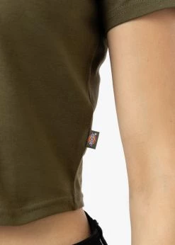 Dickies Dames Maple Valley T-Shirt Military Green -KILLSTAR Sales Store dickies DK0A4XPOMGR w maple valley tshirt military grn 4 1024x1024