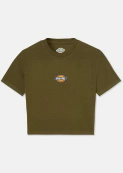 Dickies Dames Maple Valley T-Shirt Military Green -KILLSTAR Sales Store dickies DK0A4XPOMGR w maple valley tshirt military grn 5 1024x1024