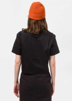 Dickies Womens Silver Grove 80's Shirt Black -KILLSTAR Sales Store dickies DK530028BLK silver grove shirt blk 1 1024x1024