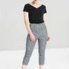 Hell Bunny Judy Gingham 60's Capri Trousers Black White -KILLSTAR Sales Store hell bunny 10005432 judi capri blk wt 5 1ec6318b 1c73 4e8d b647 bcc57f3f4c2a 1024x1024