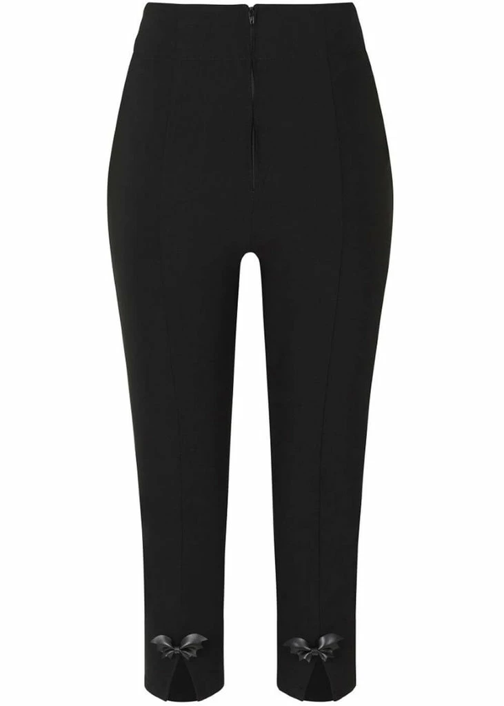 Hell Bunny Full Moon Bats Capri Trousers Black 8 Hell Bunny Full Moon Bats Capri Trousers Black - Image 6