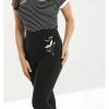 Hell Bunny Full Moon Bats Capri Trousers Black