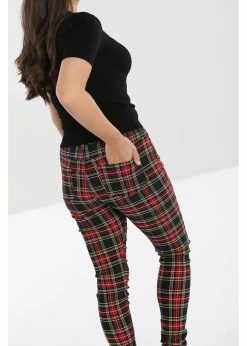 Hell Bunny Clash Tartan Skinny Trousers Red -KILLSTAR Sales Store hell bunny HLB50094 clash trousers red 2 763a7f5f a551 470c 8c2c 0032fea1b175 1024x1024