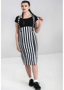 Hell Bunny Otho Beetle 40's Pinafore Pencil Skirt Black White -KILLSTAR Sales Store hell bunny HLB50126 otho pencil skirt blk wt 4 15f5d2b6 3c4a 42d9 9b42 2eae3e3911dd 1024x1024