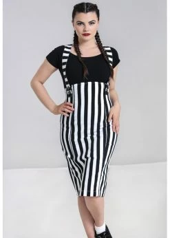 Hell Bunny Otho Beetle 40's Pinafore Pencil Skirt Black White -KILLSTAR Sales Store hell bunny HLB50126 otho pencil skirt blk wt 5 cfe428b3 d4c2 47b1 8e46 bd8670e0abec 1024x1024