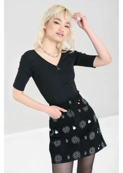 Hell Bunny Oculus Ouija Mini 60's Skirt Black -KILLSTAR Sales Store hell bunny HLB50131 oculus mini skirt blk 4 1024x1024