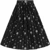 Hell Bunny Belle Snowflake 50's Swing Skirt Black