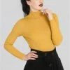 Hell Bunny Spiros 60's Jumper Mustard