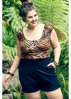 Hell Bunny Tora Tiger 50's Top Brown -KILLSTAR Sales Store hell bunny HLB60022 tora top brown 5 f616a6d0 c2d9 4bde bb62 7a48d56d7863 1024x1024