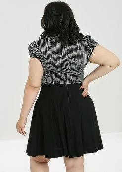 Hell Bunny Regan 50's Blouse Black -KILLSTAR Sales Store hell bunny HLB60114 regan blouse blk wt 3 1024x1024