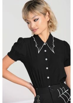 Hell Bunny Drusilla Bat 40's Blouse Black White -KILLSTAR Sales Store hell bunny HLB60210 drusilla blouse blk 3 8c0be6bc a974 439e bf45 a88c47708872 1024x1024