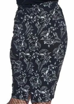 Killstar Lucilani Skulls 50's Pencil Skirt Black -KILLSTAR Sales Store killstar KSRA003329 lucilani pencil skirt blk 1 37b61f14 22d1 4b02 ac27 e58967cae8d4 1024x1024