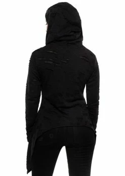 Killstar Hex Hooded Top Black -KILLSTAR Sales Store killstar KSRA003508 hex hooded top blk 2 1024x1024