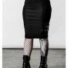 Killstar Bayonet Pencil Skirt Black