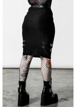 Killstar Bayonet Pencil Skirt Black -KILLSTAR Sales Store killstar KSRA004035 bayonet pencil skirt blk 2 1024x1024