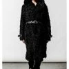 Killstar Epic Faux-Fur Cardigan Coat Black
