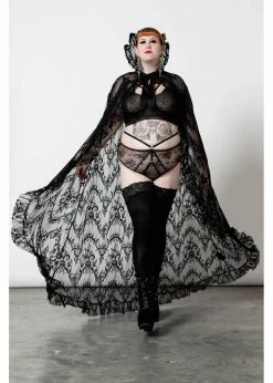 Killstar Vampyren Lace Cape Black 11 Killstar Vampyren Lace Cape Black -KILLSTAR Sales Store killstar KSRA004445 vampyren lace cape blk 4 1024x1024
