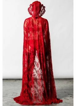 Killstar Vampyren Lace Cape Scarlet Red -KILLSTAR Sales Store killstar KSRA004446 vampyren lace cape scarlet 1 1024x1024