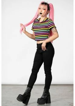 Killstar Rainbow Child 70's Crop Top Multicolour 8 Killstar Rainbow Child 70's Crop Top Multicolour -KILLSTAR Sales Store killstar KSRA004994 rainbow child top mul 1 1024x1024