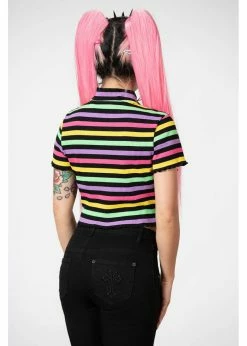 Killstar Rainbow Child 70's Crop Top Multicolour 9 Killstar Rainbow Child 70's Crop Top Multicolour -KILLSTAR Sales Store killstar KSRA004994 rainbow child top mul 3 1024x1024