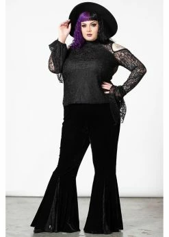 Killstar Marisol Velvet 70's Flare Bell Bottoms Trousers Black -KILLSTAR Sales Store killstar KSRA005109 marisol trousers blk 1 3ccadd1f 9606 444f 81cc 137017674a67 1024x1024