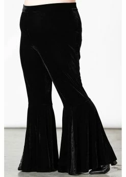 Killstar Marisol Velvet 70's Flare Bell Bottoms Trousers Black -KILLSTAR Sales Store killstar KSRA005109 marisol trousers blk 2 4eee6286 6b9e 43f3 a5a7 fe1fa266e7a6 1024x1024