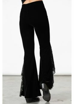 Killstar Mahina Velvet 70's Flare Trousers Black -KILLSTAR Sales Store killstar KSRA005159 mahina velvet flare trousers blk 10 1024x1024