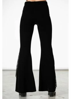 Killstar Mahina Velvet 70's Flare Trousers Black -KILLSTAR Sales Store killstar KSRA005159 mahina velvet flare trousers blk 9 1024x1024