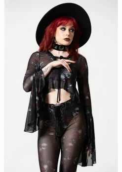 Killstar Wicked Rose Mesh Blouse Black -KILLSTAR Sales Store killstar KSRA005499 wicked rose mesh blouse blk 4 1024x1024