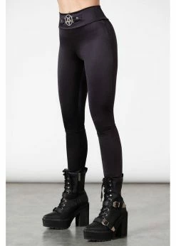 Killstar Hardcore Pentagram Leggings Black