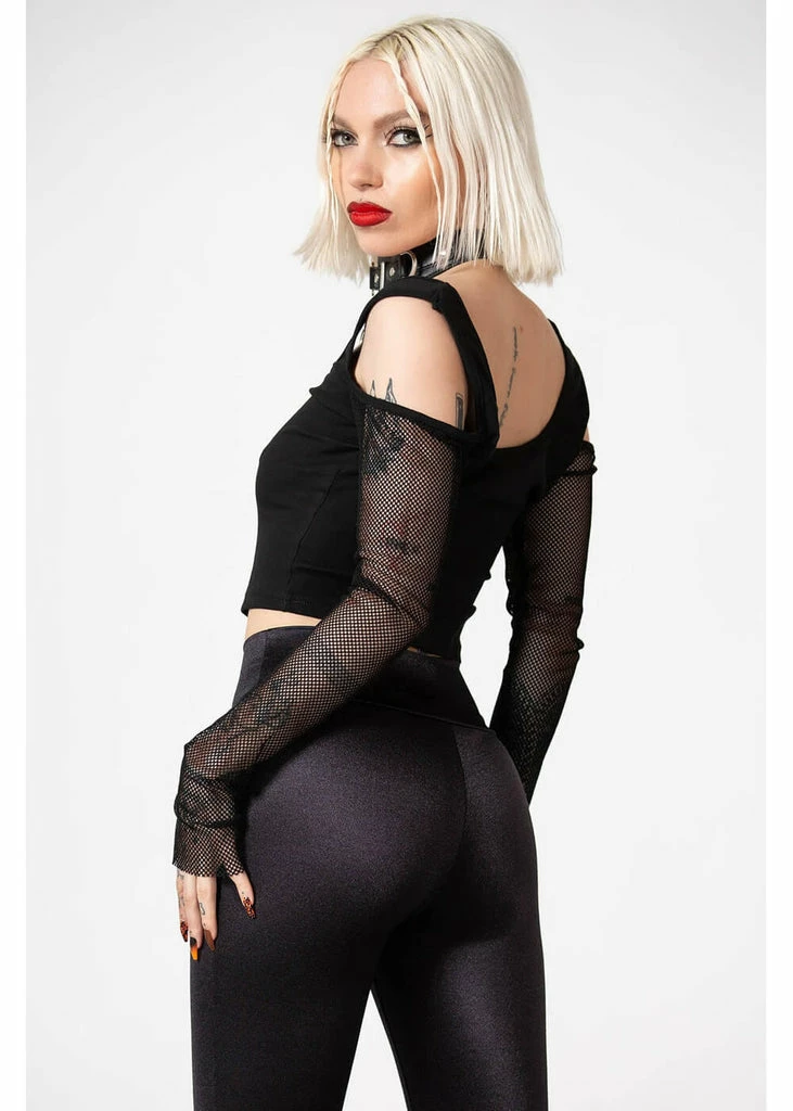 Killstar Hardcore Pentagram Leggings Black 6 Killstar Hardcore Pentagram Leggings Black - Image 4