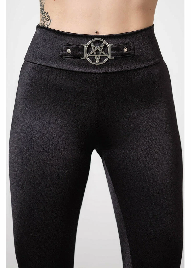 Killstar Hardcore Pentagram Leggings Black 4 Killstar Hardcore Pentagram Leggings Black - Image 2