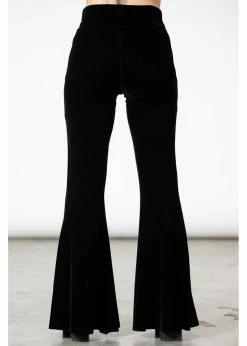 Killstar Verna Velvet Flare Trousers Black 11 Killstar Verna Velvet Flare Trousers Black -KILLSTAR Sales Store killstar KSRA006040 verna trousers blk 4 1024x1024