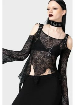 Killstar Webstera Spiderweb Top Black -KILLSTAR Sales Store killstar KSRA006998 webstera top blk 1 1024x1024